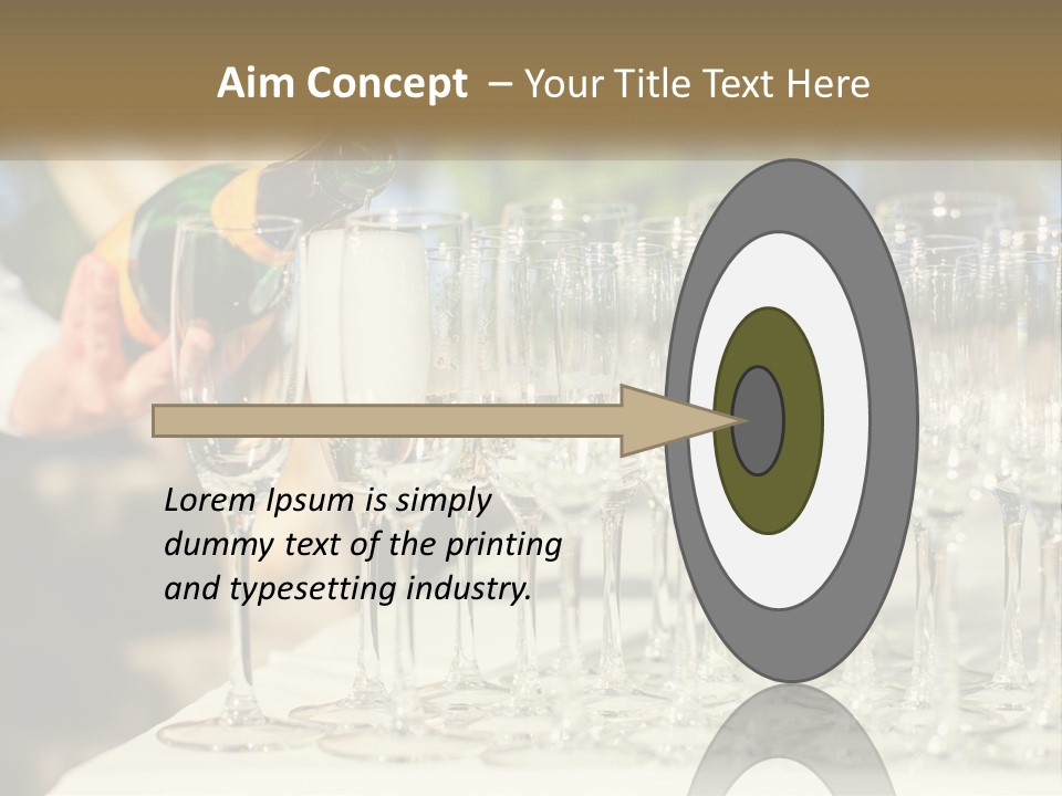 Celebration With Champagne PowerPoint Template