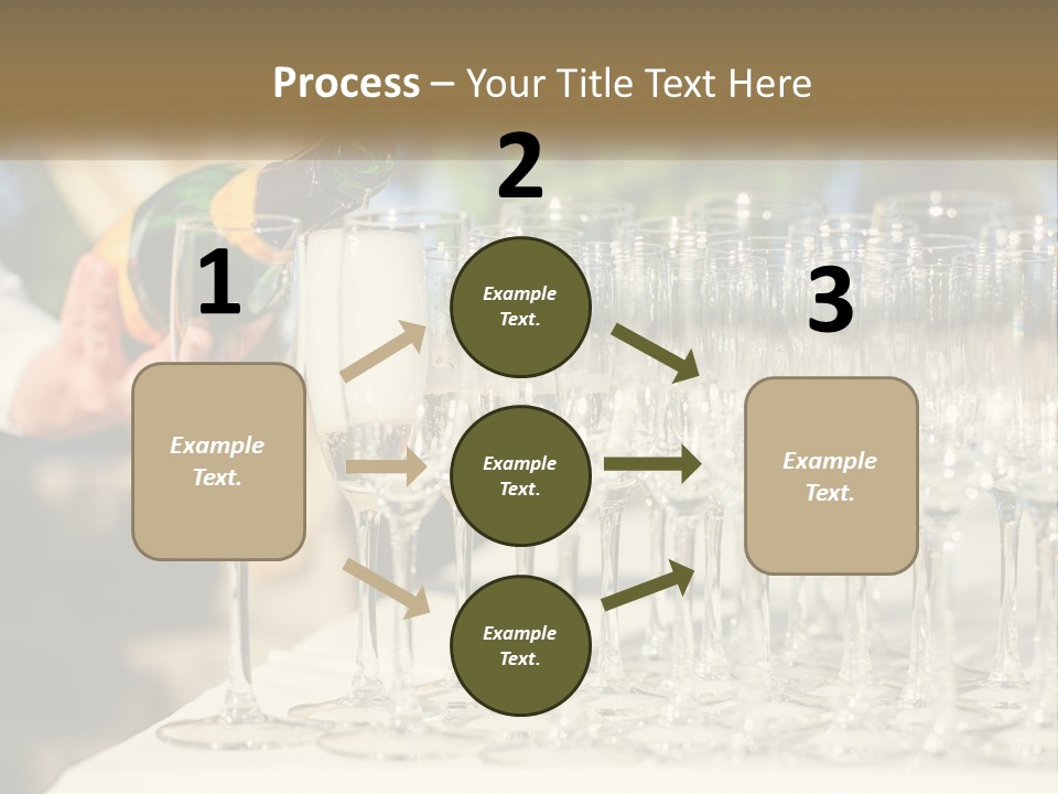 Celebration With Champagne PowerPoint Template