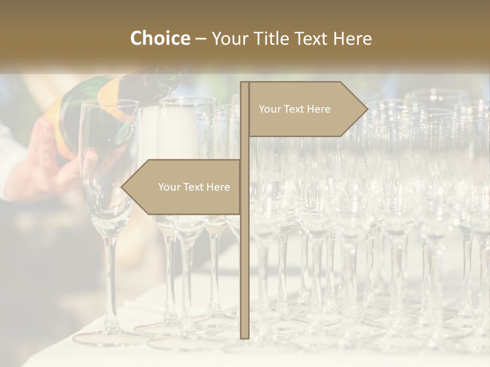 Celebration With Champagne PowerPoint Template