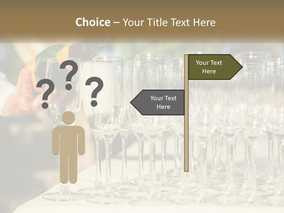 Celebration With Champagne PowerPoint Template
