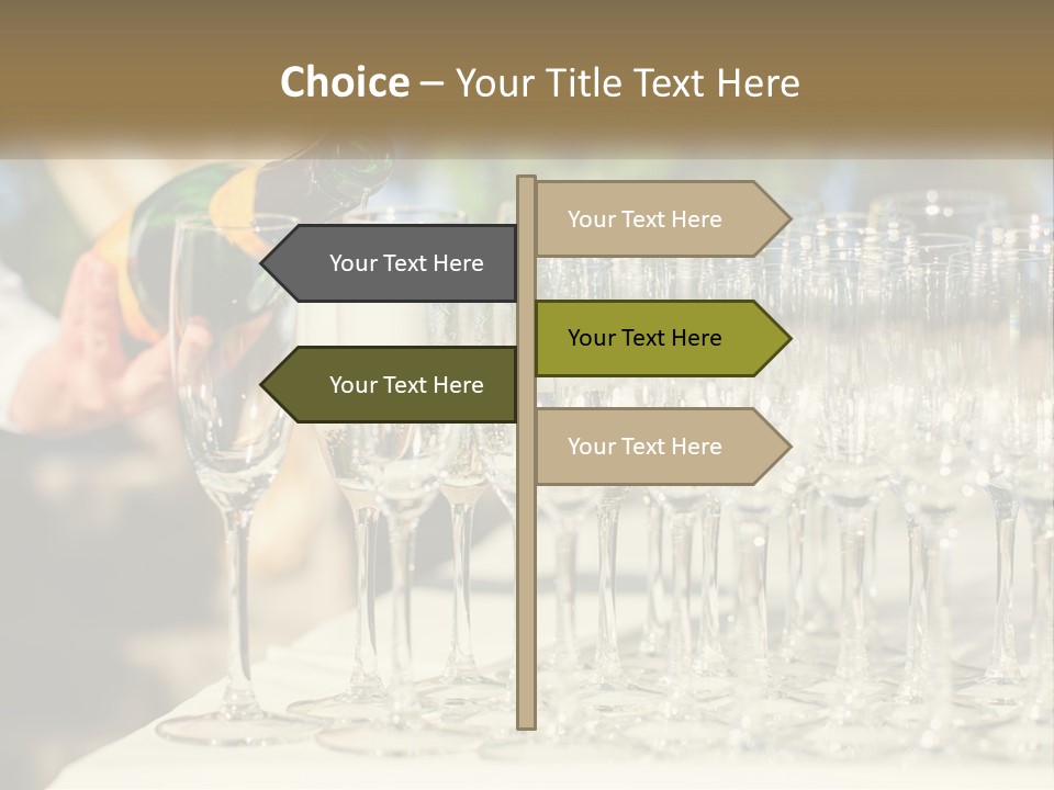 Celebration With Champagne PowerPoint Template