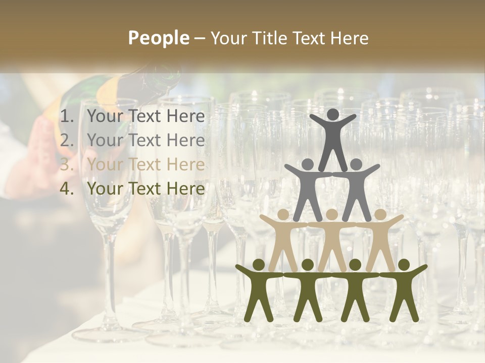 Celebration With Champagne PowerPoint Template
