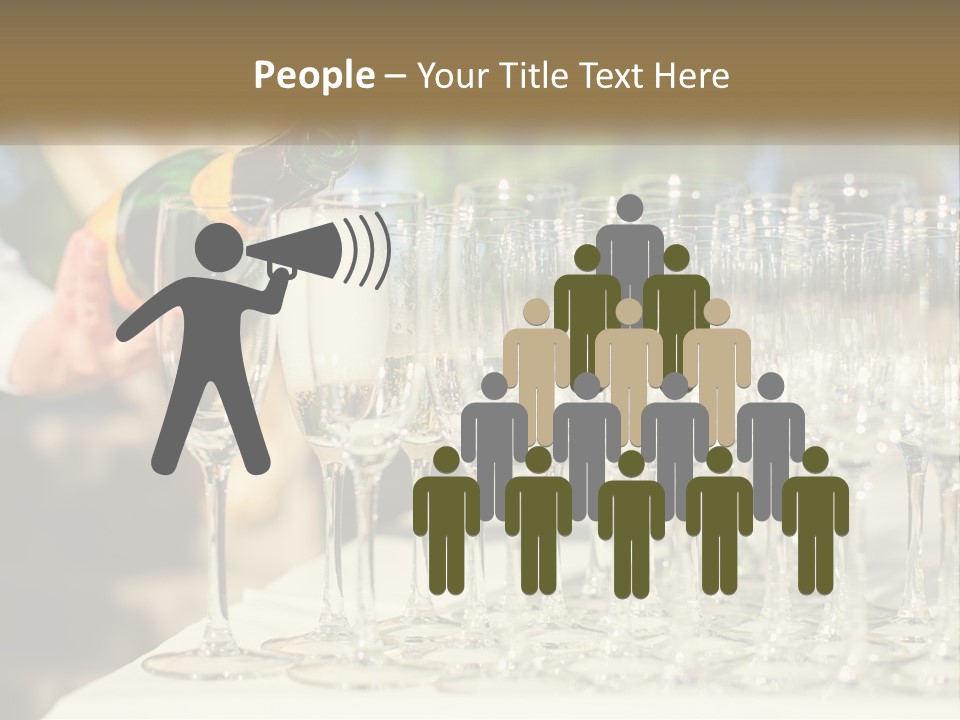 Celebration With Champagne PowerPoint Template