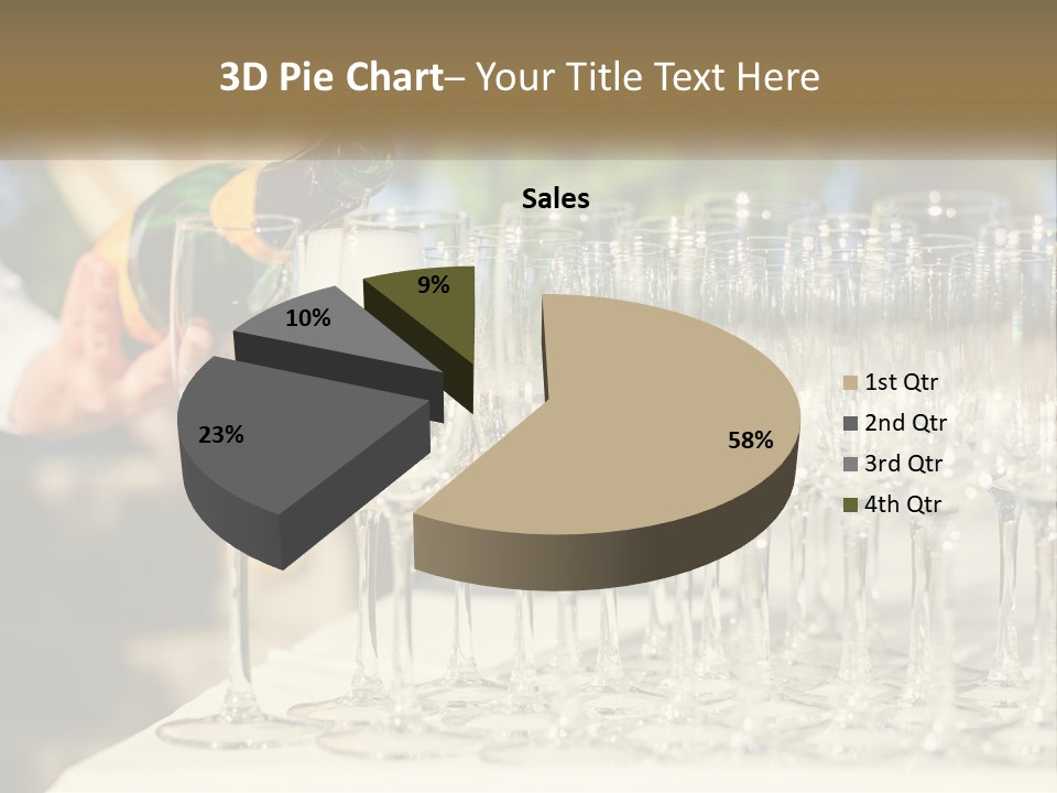 Celebration With Champagne PowerPoint Template