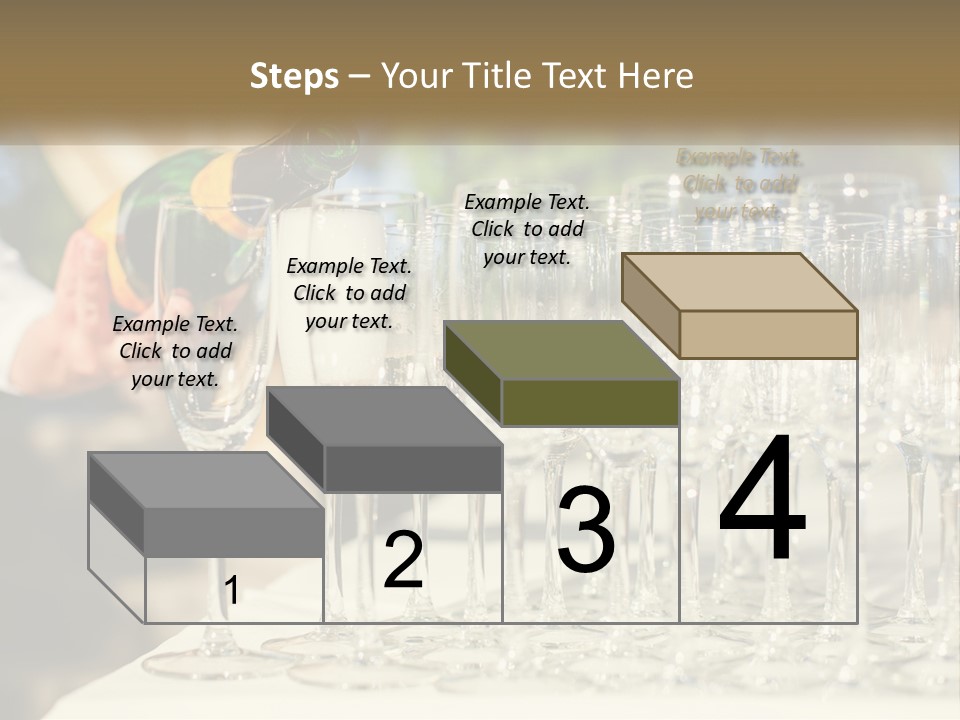 Celebration With Champagne PowerPoint Template