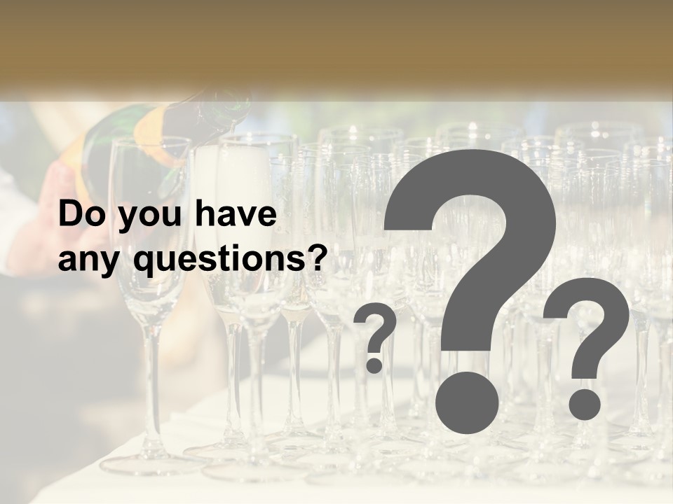 Celebration With Champagne PowerPoint Template