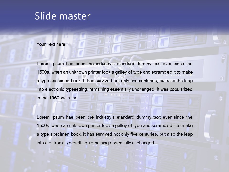 Server Rack PowerPoint Template
