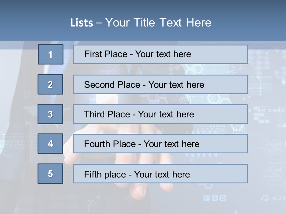 Finger Pressing PowerPoint Template