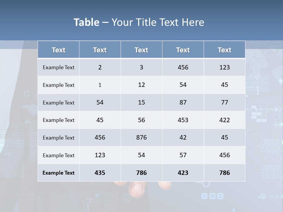 Finger Pressing PowerPoint Template