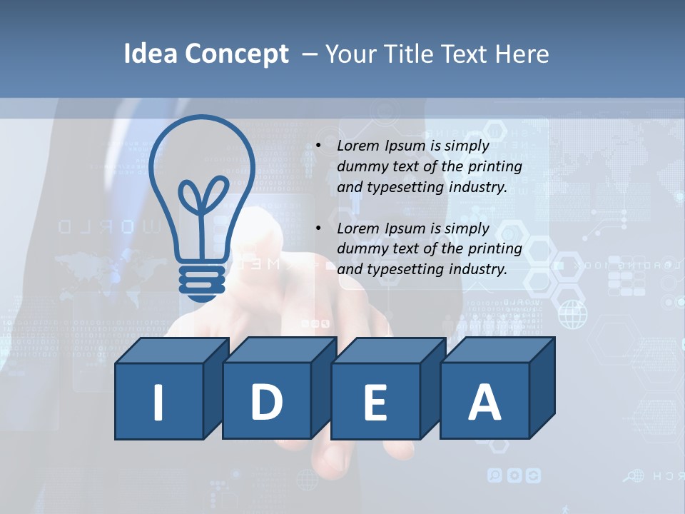 Finger Pressing PowerPoint Template