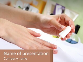 Paint Your Nails With Varnish PowerPoint Template