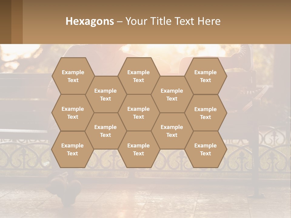 A Girl And A Guy On A Bench PowerPoint Template