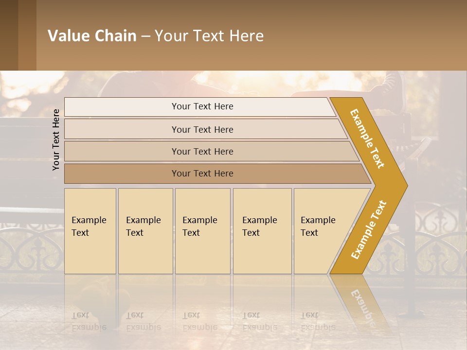 A Girl And A Guy On A Bench PowerPoint Template