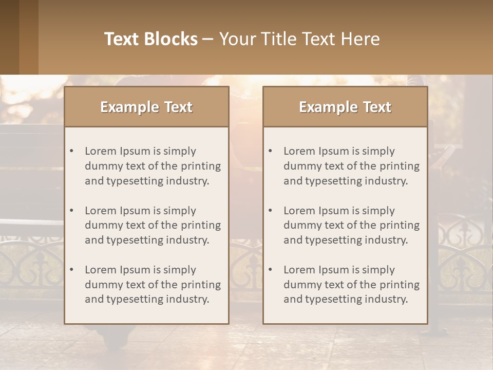 A Girl And A Guy On A Bench PowerPoint Template