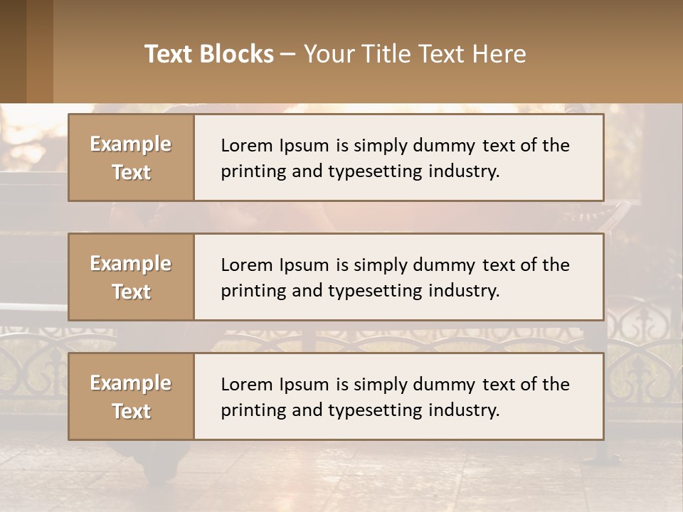 A Girl And A Guy On A Bench PowerPoint Template