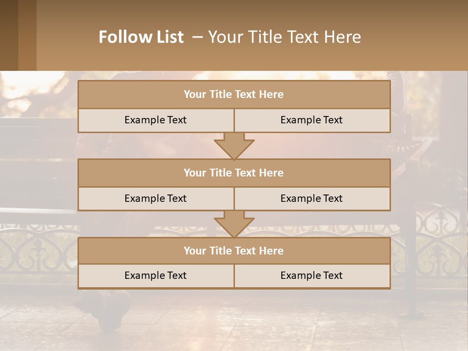 A Girl And A Guy On A Bench PowerPoint Template