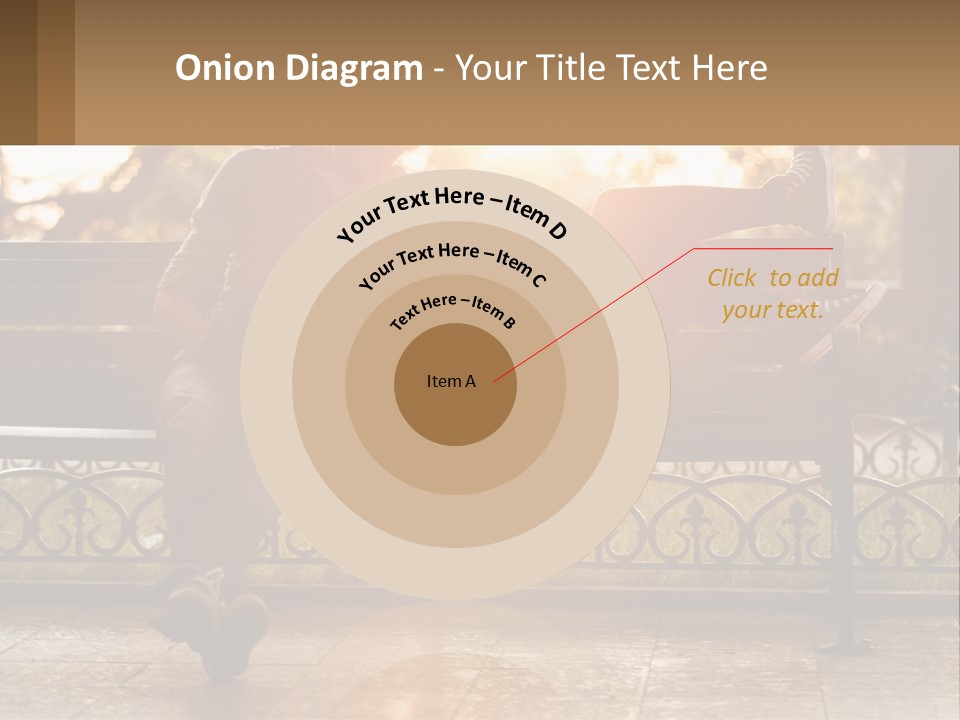 A Girl And A Guy On A Bench PowerPoint Template