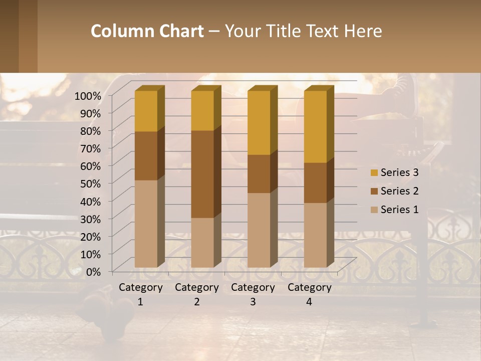 A Girl And A Guy On A Bench PowerPoint Template