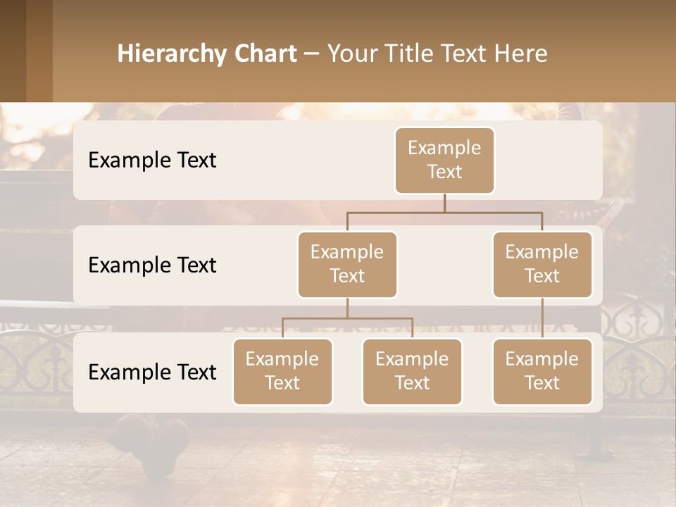 A Girl And A Guy On A Bench PowerPoint Template