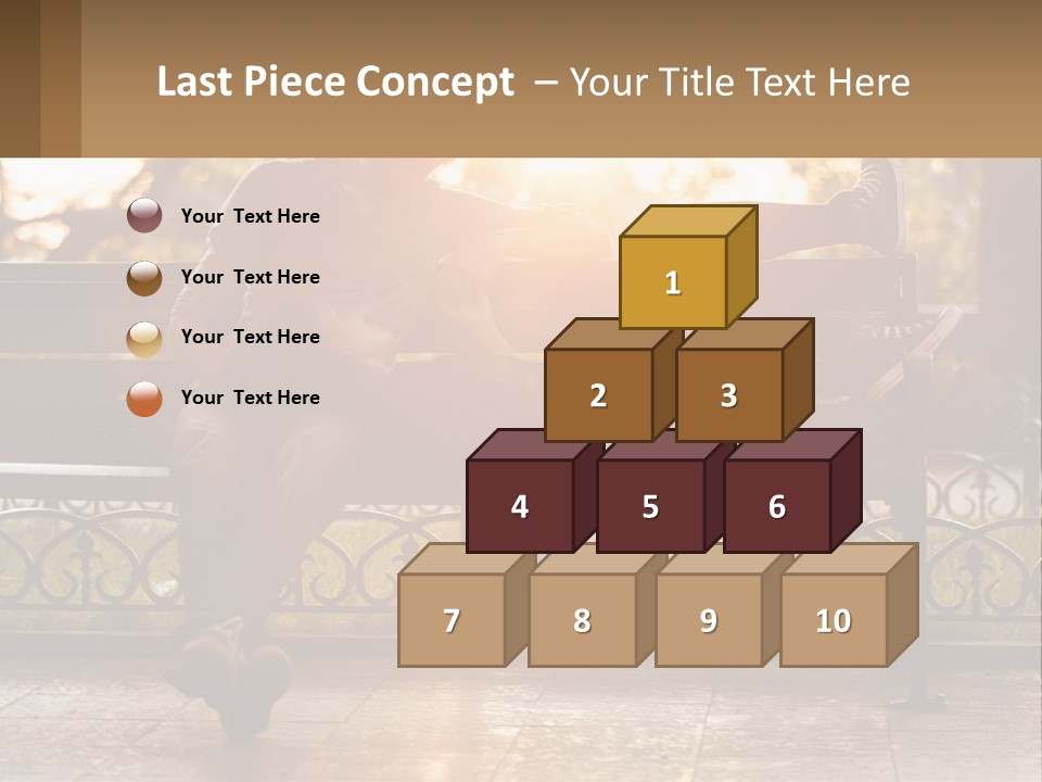 A Girl And A Guy On A Bench PowerPoint Template