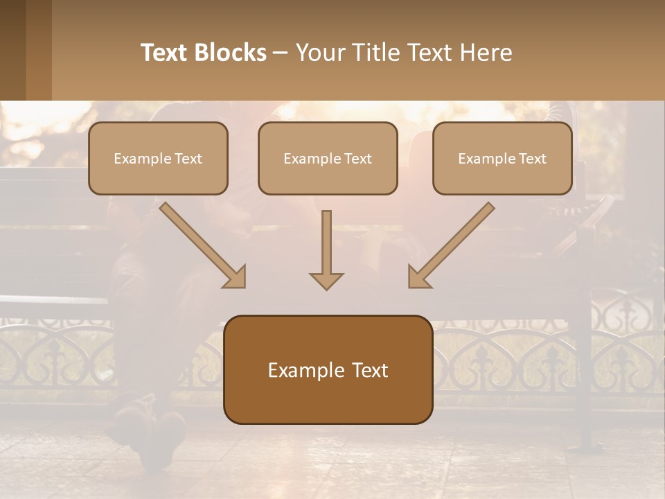 A Girl And A Guy On A Bench PowerPoint Template