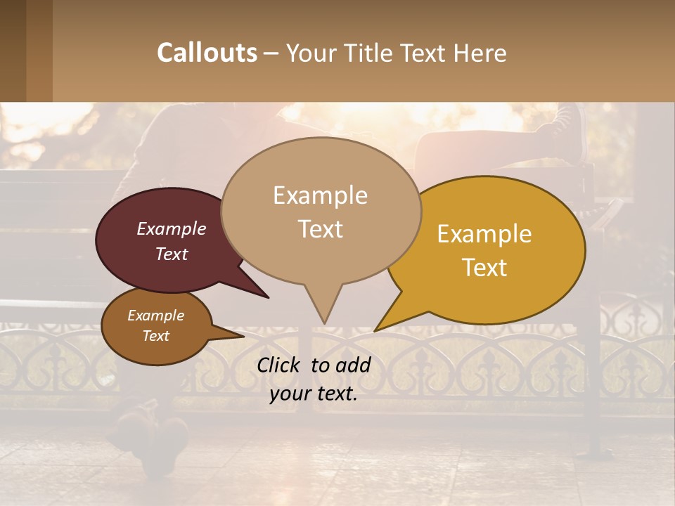 A Girl And A Guy On A Bench PowerPoint Template