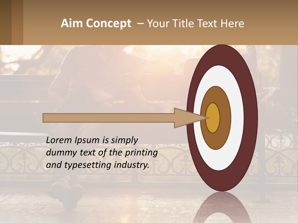 A Girl And A Guy On A Bench PowerPoint Template