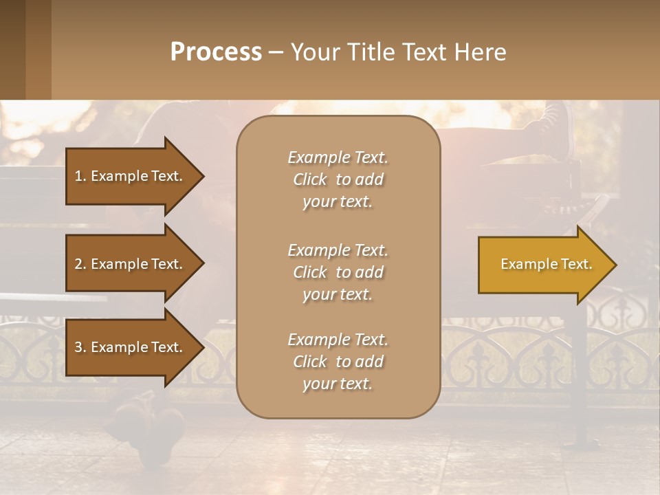 A Girl And A Guy On A Bench PowerPoint Template