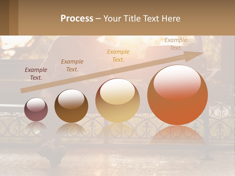 A Girl And A Guy On A Bench PowerPoint Template