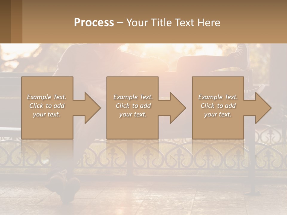 A Girl And A Guy On A Bench PowerPoint Template