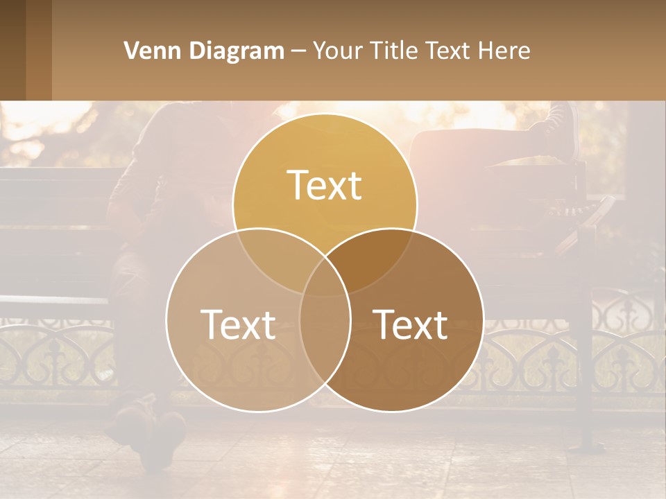 A Girl And A Guy On A Bench PowerPoint Template