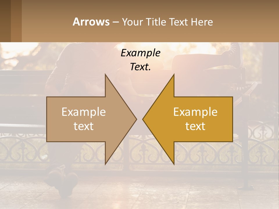 A Girl And A Guy On A Bench PowerPoint Template