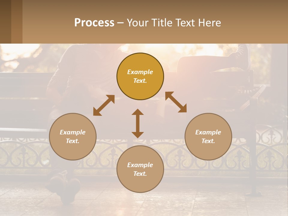 A Girl And A Guy On A Bench PowerPoint Template