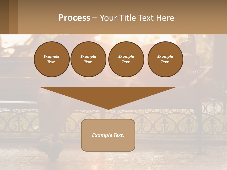 A Girl And A Guy On A Bench PowerPoint Template