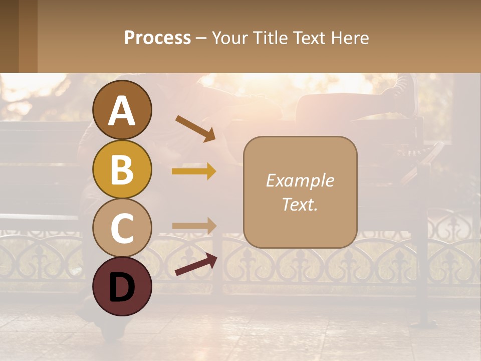 A Girl And A Guy On A Bench PowerPoint Template