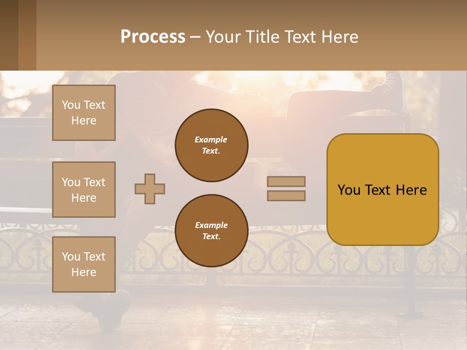 A Girl And A Guy On A Bench PowerPoint Template