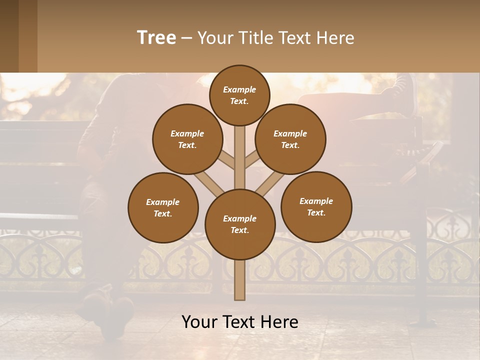 A Girl And A Guy On A Bench PowerPoint Template