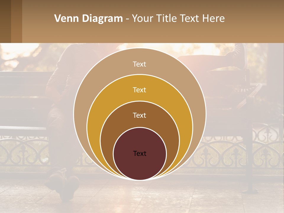 A Girl And A Guy On A Bench PowerPoint Template