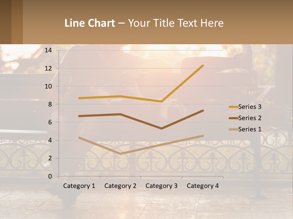 A Girl And A Guy On A Bench PowerPoint Template