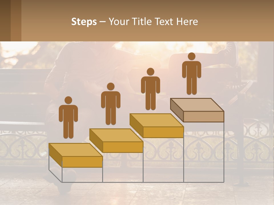 A Girl And A Guy On A Bench PowerPoint Template