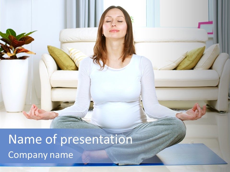 Woman Meditating PowerPoint Template