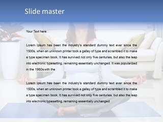 Woman Meditating PowerPoint Template