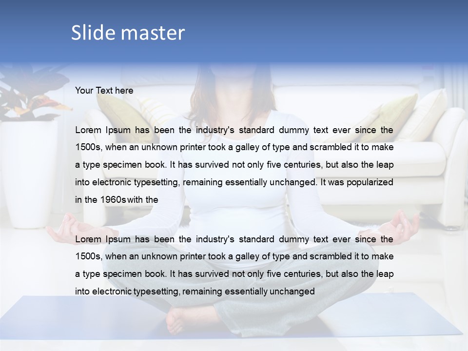 Woman Meditating PowerPoint Template