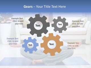 Woman Meditating PowerPoint Template