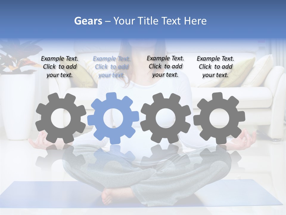 Woman Meditating PowerPoint Template