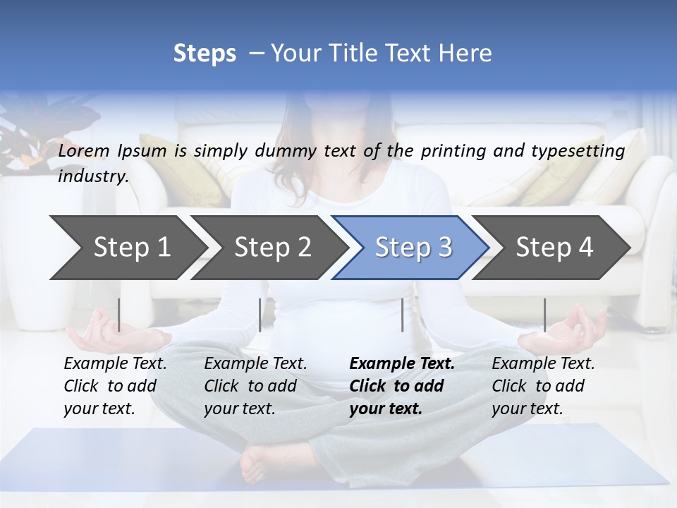 Woman Meditating PowerPoint Template