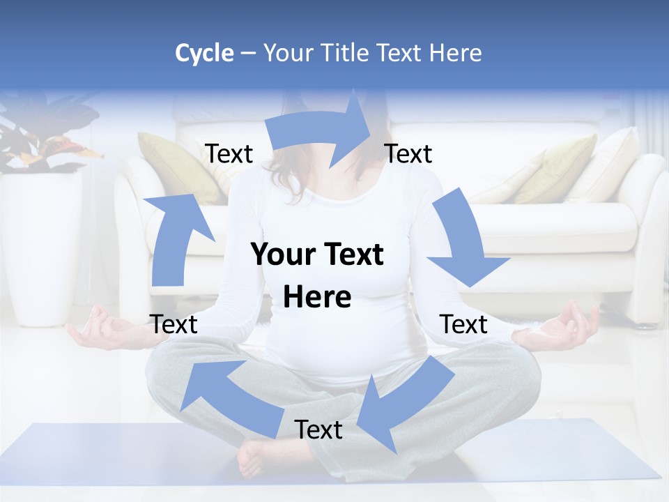 Woman Meditating PowerPoint Template