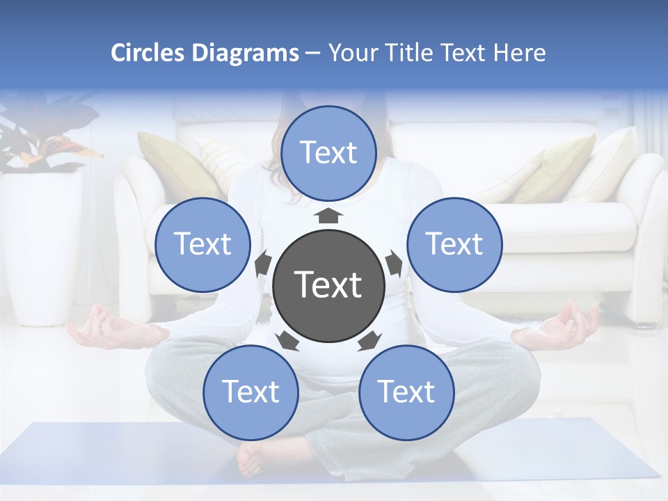 Woman Meditating PowerPoint Template