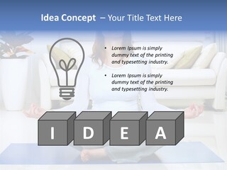 Woman Meditating PowerPoint Template