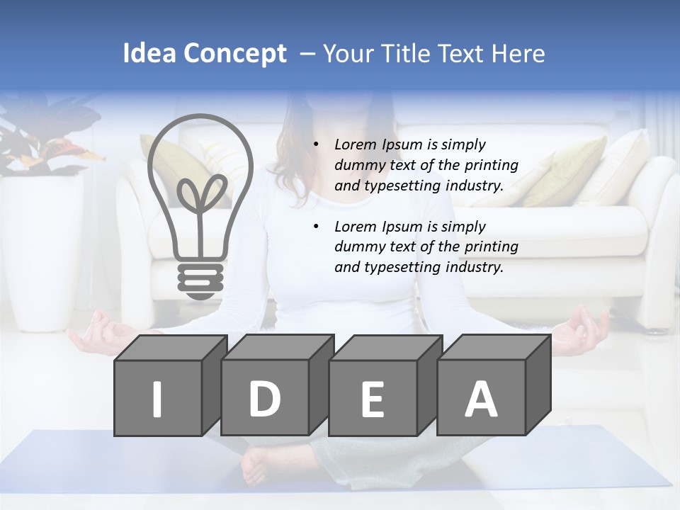 Woman Meditating PowerPoint Template